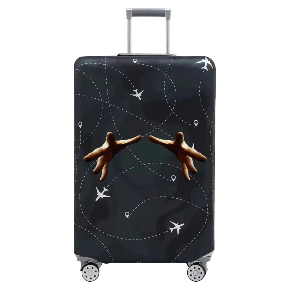 Luggage Cover Travel Suitcase Protective Cover 3D Pattern Series Dust-Proof Thickened Elastic Fabric for 18-32inch Baggage Case