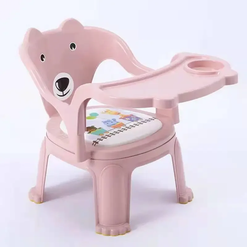 Babies and children baby eating table dining chair cartoon called backrest seat, plastic stool, armrest eating small bench