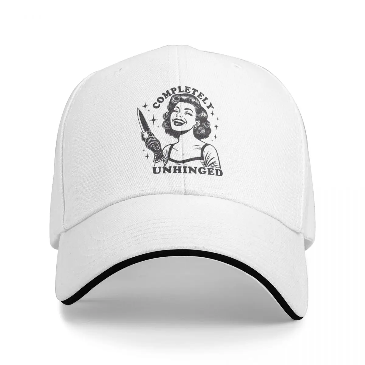Baseball Caps Completely Unhinged Meme T Shirt Vintage Housewife Funny Casquette Men Women Outdoor Summer Caps
