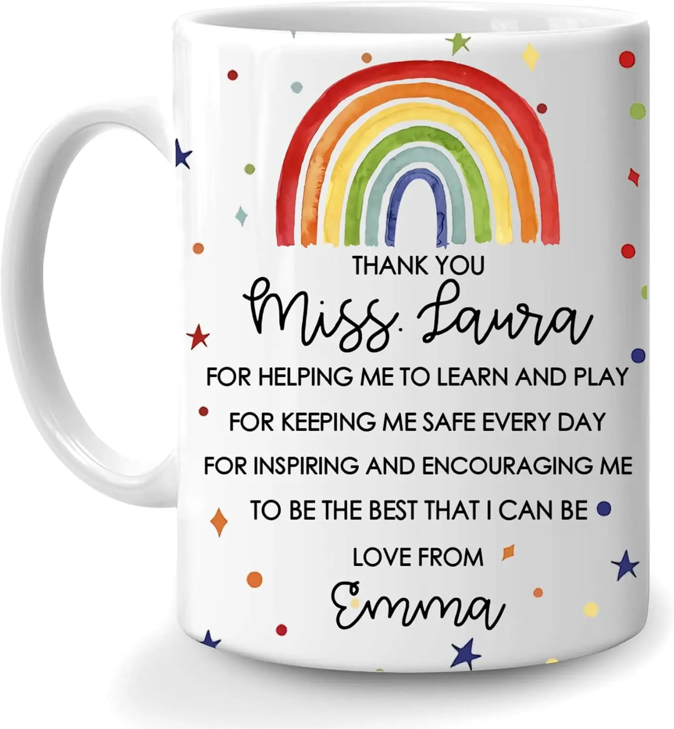 Personalized Appreciation Gifts For Teachers From Students -Back To School Teachers Day Christmas - Thank You For Helping Me To
