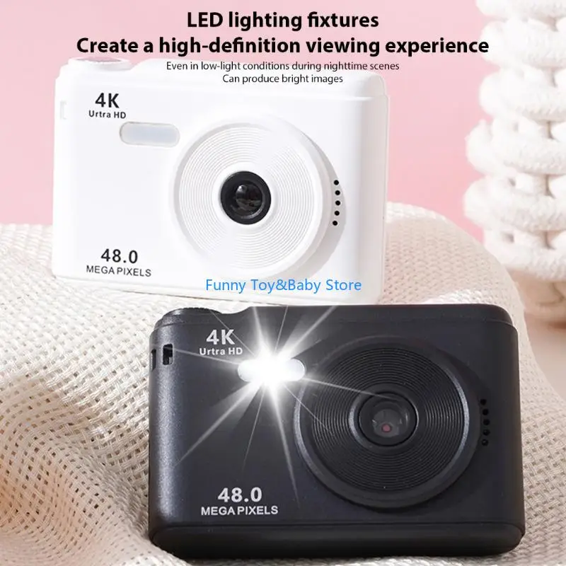 Câmera infantil 720p 4k gravação vídeo 2.4 pés resistente a arranhões display eletrônico estabilização imagem fino