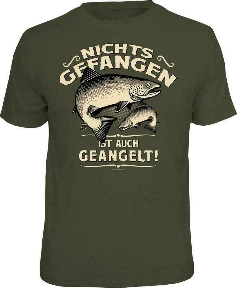 Mens Angler T-Shirt  Nothing Caught  Funny Sayings TShirts for Men  High Quality 100%Cotton Short Sleeve