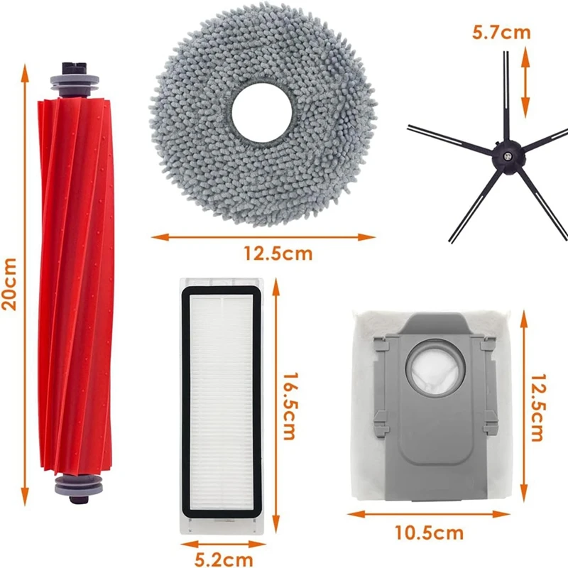 PROMOTION! For Roborock Q Revo/P10 A7400RR Vacuum Cleaner Main Side Brush Hepa Filter Mop Cloths Dust Bag Spare Parts