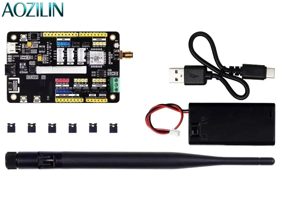 AOZILIN Low Power LoRaWAN Development Board STM32WLE5JC Cortex-M4 SX126x Multi Frequency 868/915MHz IoT Kit