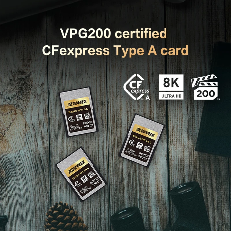EXASCEND CFexpress Type-A Card VPG200 8K ULTRA HD CF Card 180GB 240GB Max 800Mb/s Read 700Mb/s Write Memory Card for SONY Camera