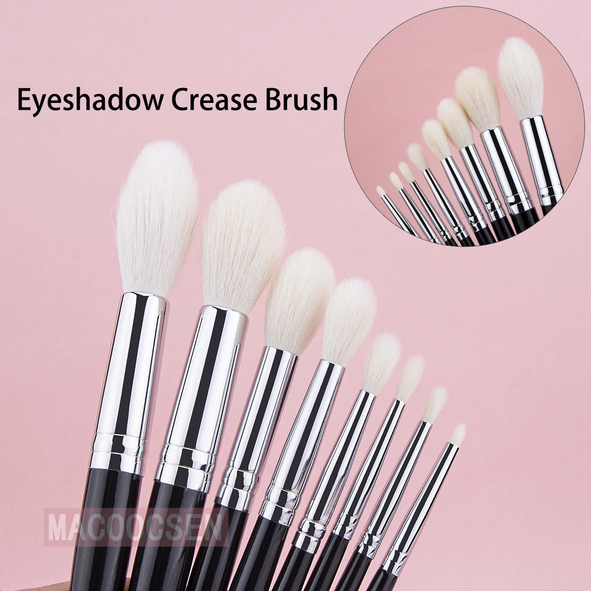 Highlighter Brush Eyeshadow Crease Brush Contour Crease Highlighter Sculpting Makeup Brushes 100% Goat Hair Tapered Beauty Tool