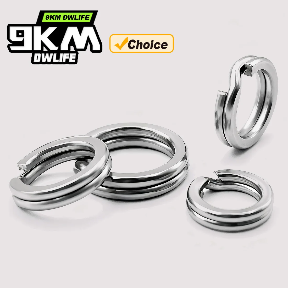 9KM 100pcs Fishing Split Rings