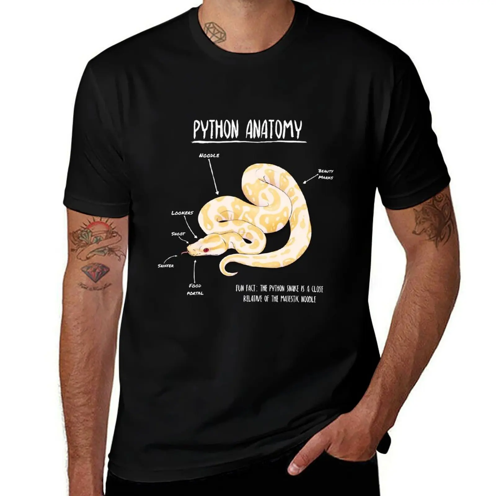 Albino Python anatomy T-Shirt t shirts with prints T-Shirt