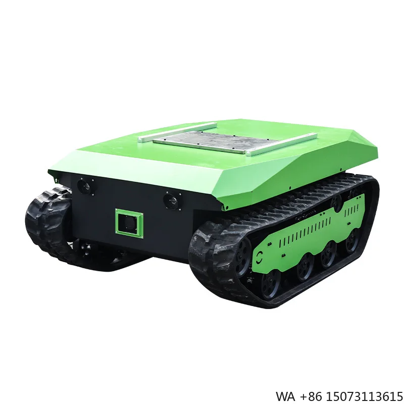 Crawler Chassis Electric Robot  as Heavy Goods Delivery Vehicles for Remote Power Supply and Distribution