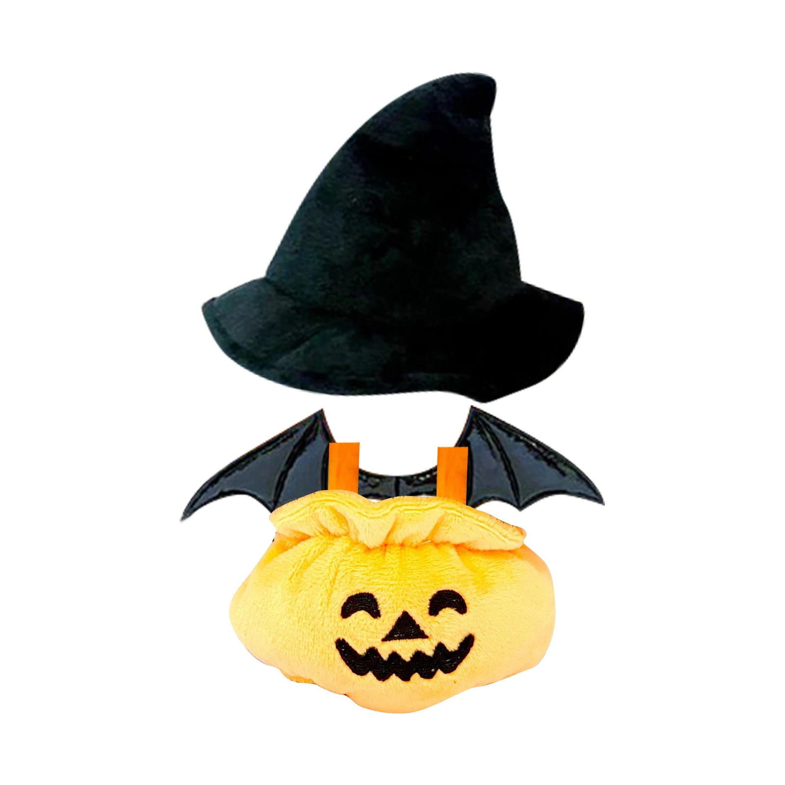 Wykwintny, modny, uroczy i miękki zestaw kostiumów na Halloween dla lalek z odpinanymi akcesoriami, łatwy w czyszczeniu, kostium dyniowego diabła.