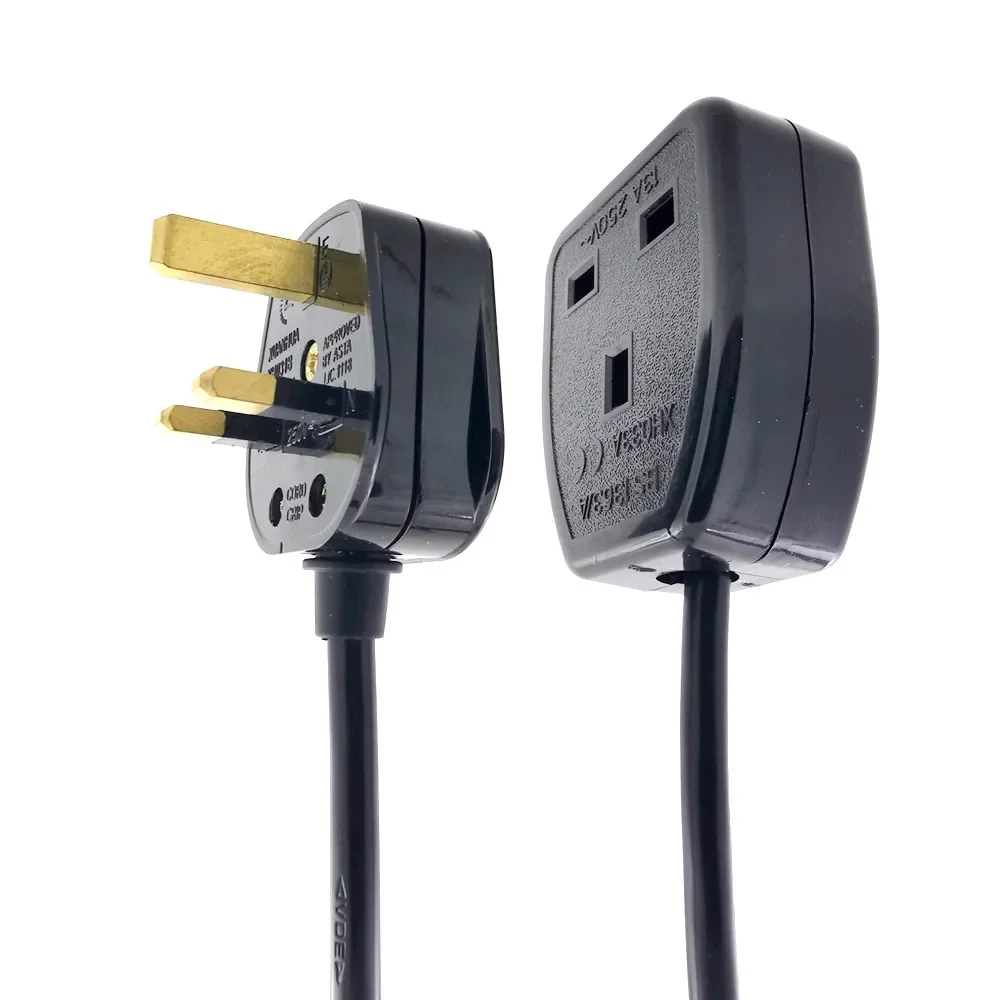 10m UK 3 Prong Extension Power Cord,IEC UK Male Plug to Female Outlet Socket HongKong Singapore Power Cable Extented