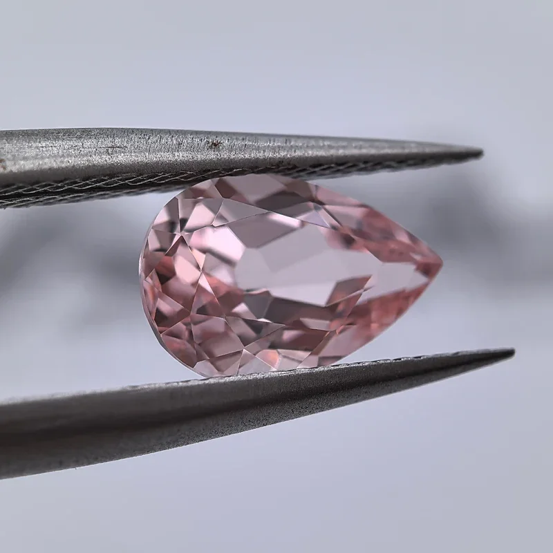 Top Lab Grown Sapphire Pear Shape Morgan Pink Color VVS1 Charms DIY For Jewelry Making Materials Selectable AGL Certificate