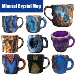 1PCS Elegant Luxury Mineral Colored Crystal Mug Translucent Coffee Cup Home Office Elegant Crystal Water Cup Coffee Cup Gift