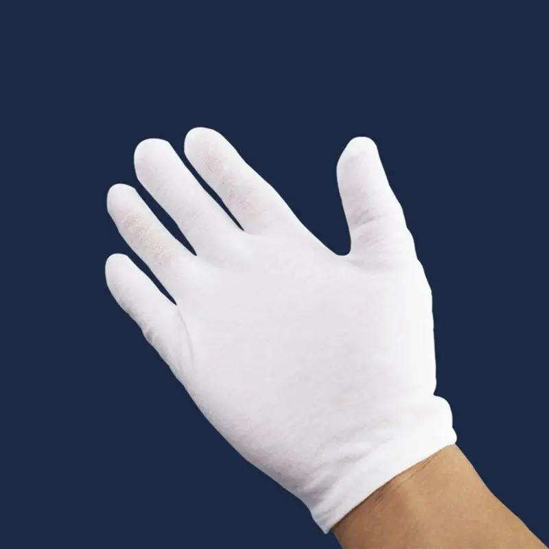 

MXMF Breathable Cotton Glove for Women Men Dry Hand Serving Jewelry Silver Inspection