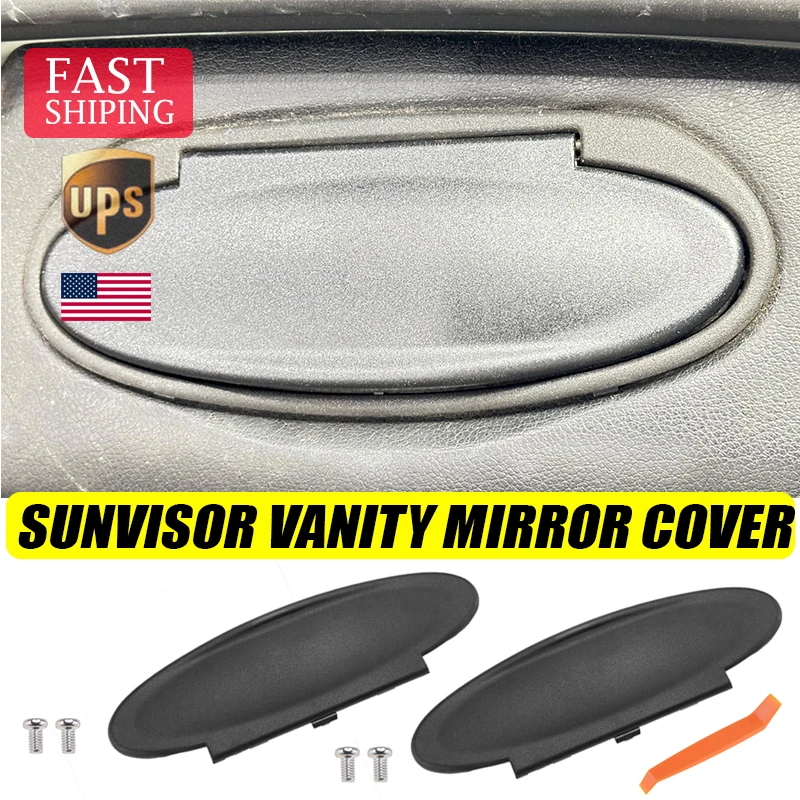 1 Pc/2 Pcs Sun Visor Vanity Mirror Cover For Porsche 911 996/997 Black Makeup Mirror Lid Replacement Car Interior Accessories