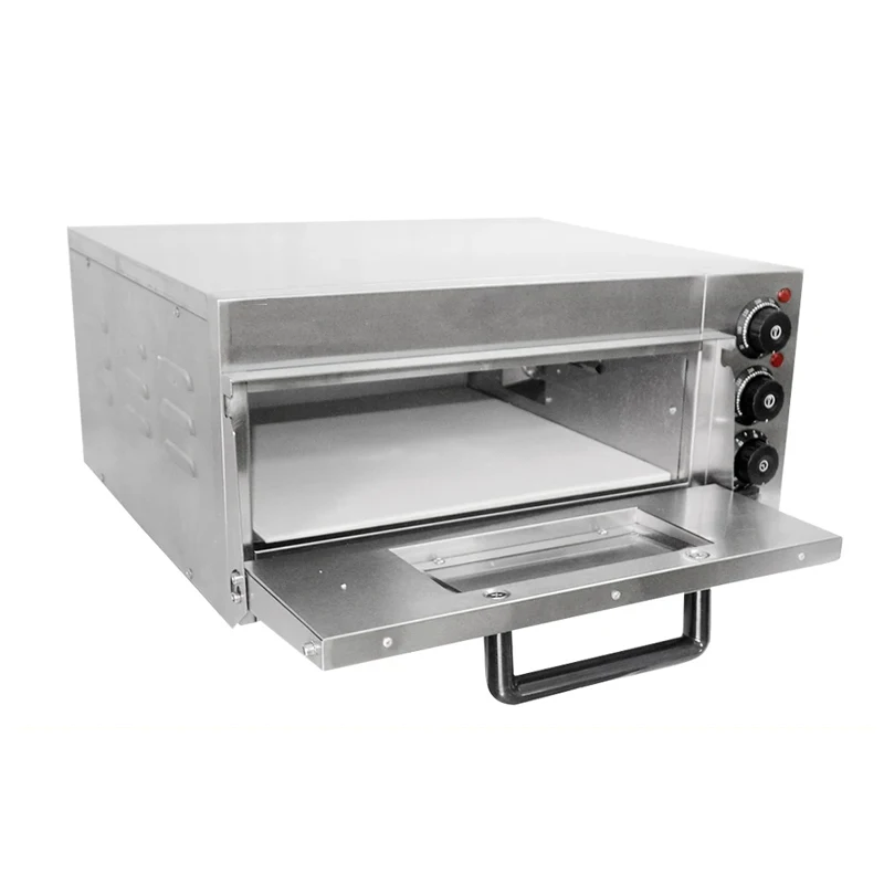 Commercial Electric Pizza Oven Single Deck Layer 220V 1300 / 2000W with Stone and Shelf Multipurpose Pizza Maker