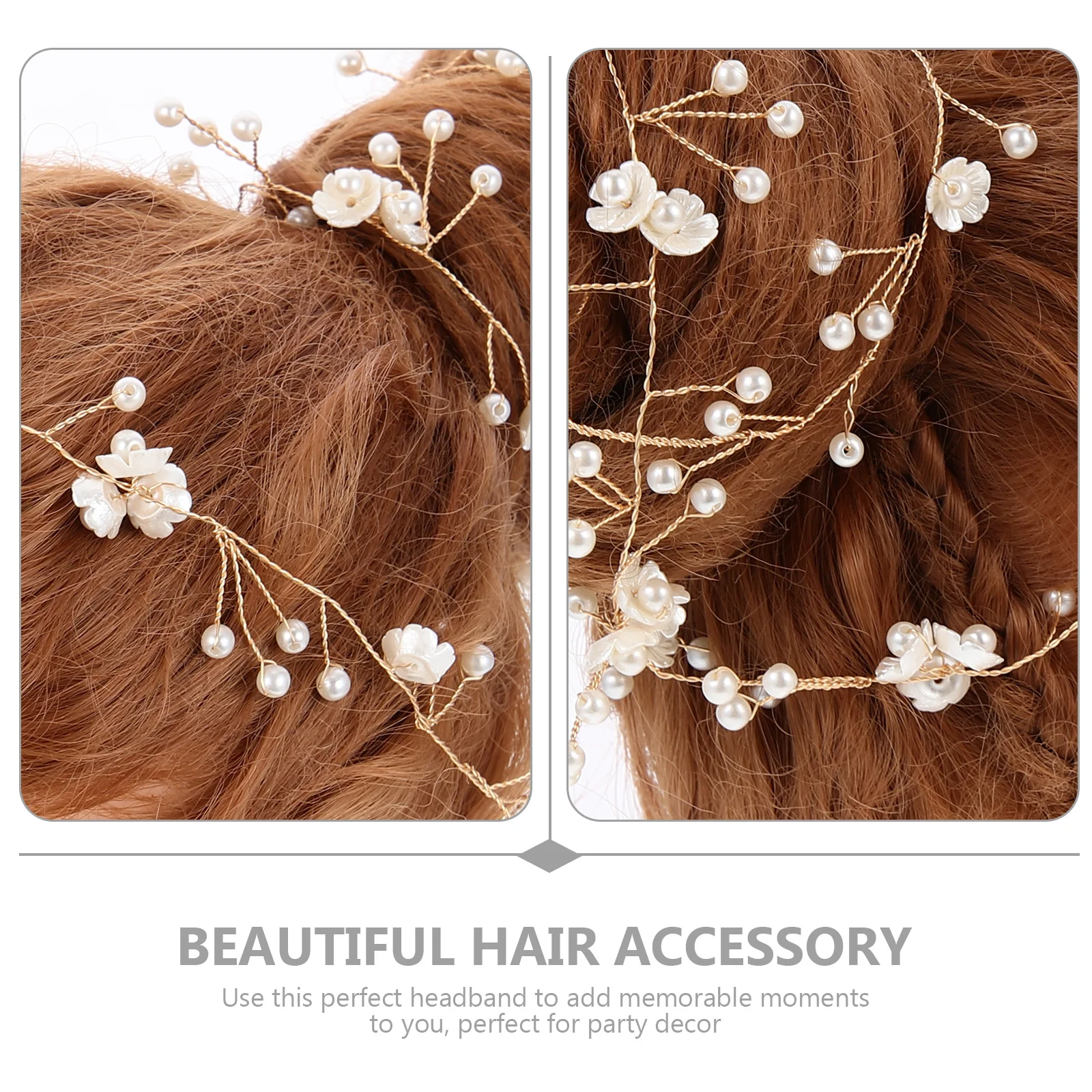 

Pearl Inlaid Bride Wedding Hair Vine Flower Girl Headband Bridal Rhinestone Hair Piece Bridal Headband Bride Headdress