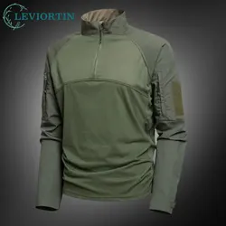 Frog Suit Shirt Men High Quality Tactical T-Shirt Cycling Jersey Long Sleeve Combat Tee Force Multicam Paintball Hunting Tops