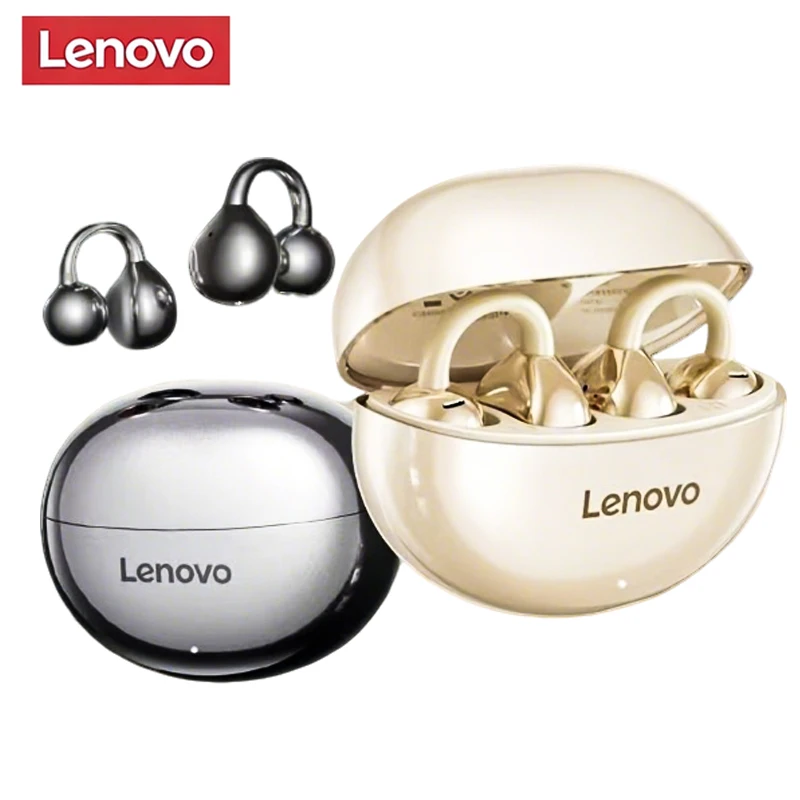 イヤホン Lenovo Ear-Clip Headphones Bluetooth 6.0 Lenovo Wireless Ear Clip Bluetooth Earphones Hi-Res Ultra Open