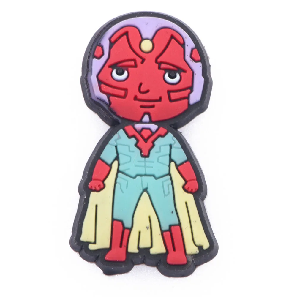 Wanda dekorasi sepatu, 1 buah sepatu visi seri pesona kartun PVC untuk sandal bakiak aksesoris gelang hadiah pesta anak-anak