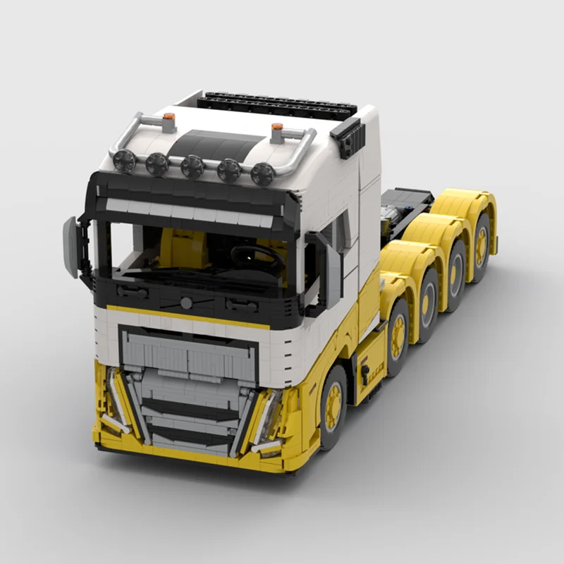 سيارة حضرية Moc قوالب بناء وحدات FH16 10X4 جرار (شاحنة) نموذج تكنولوجيا كتل عيد الميلاد لتقوم بها بنفسك لعبة هدايا البناء #3