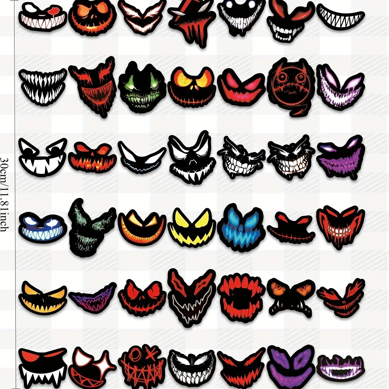 

1SET Trendy Creepy Face Sticker Collection, Eye - catching Designs for Decorating Gadgets & Accessories