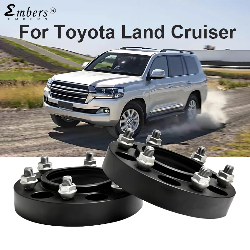 

Embers For Toyota Land Cruiser PCD 6x139.7 CB 106.1 M12X1.5 Forged Aluminum Black Wheel Spacers Hub Adapter 1 Piece