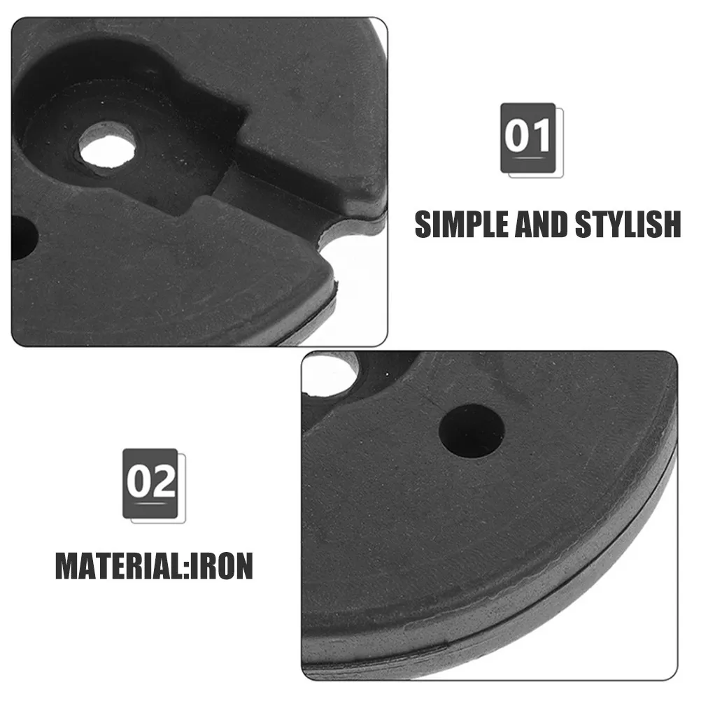 2 piezas de base redonda compacta para lámparas, con peso y estructura de hierro, para lámparas de escritorio y de pie, que proporciona mayor estabilidad y evita que la lámpara se tambalee. Ideal para el hogar.