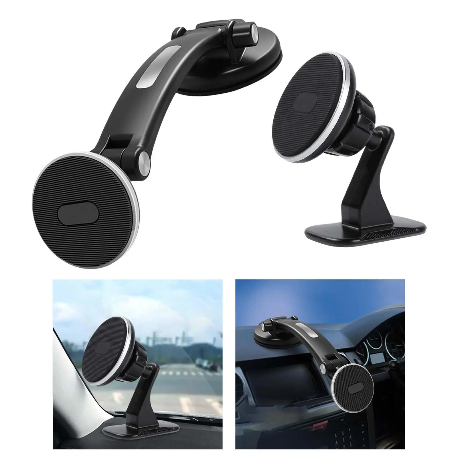 Universal Car Ph Mount Magnetic 360 Rotation Suction Cup Mount ,for Handsfree Calling, Hand, Windshield Cradle