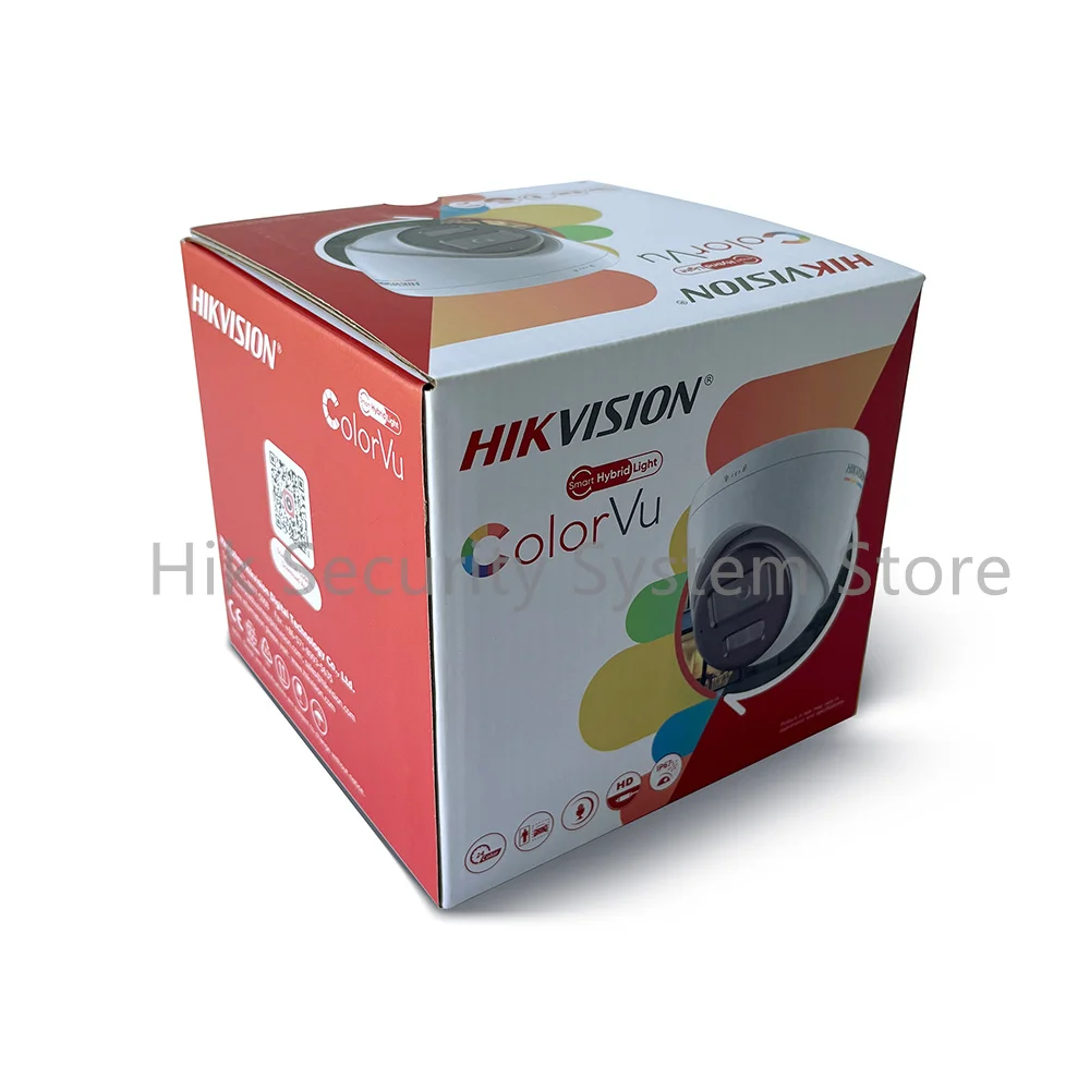 Imagem -02 - Hikvision-câmera ip Inteligente Ds2cd1347g2h-liuf 4mp Colorvu com Luz Híbrida Rede de Torre Fixa Microfone Embutido Poe