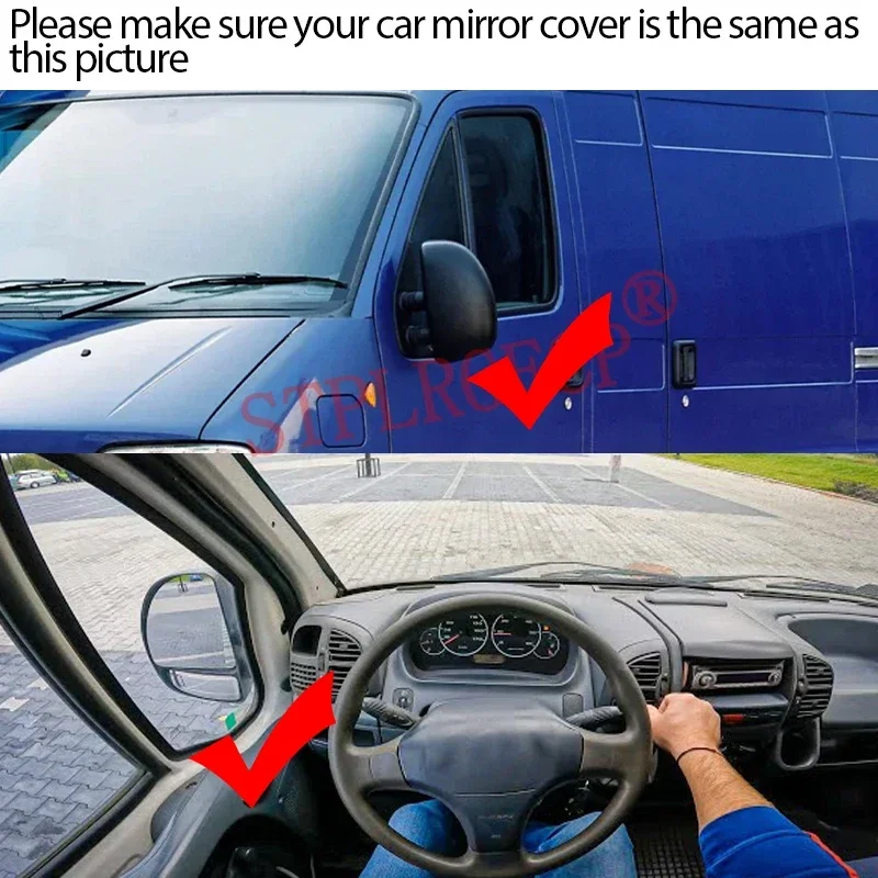 Für Fiat Ducato Citroen Jumper Boxer 2002-2006 Ersatz-Seitenspiegel Heizglas Beheizte Spiegellinse mit Platte – Detail 2