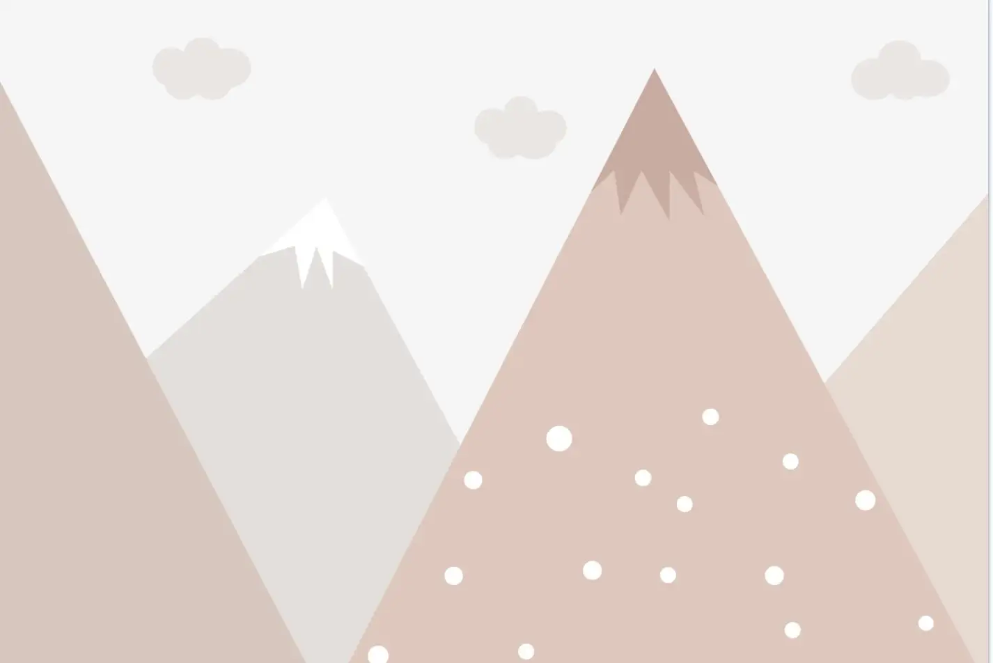 

Custom cartoon wallpaper Nordic pink geometric mountain peaks children's room wallpaper bedroom background wall 3d wallpaper