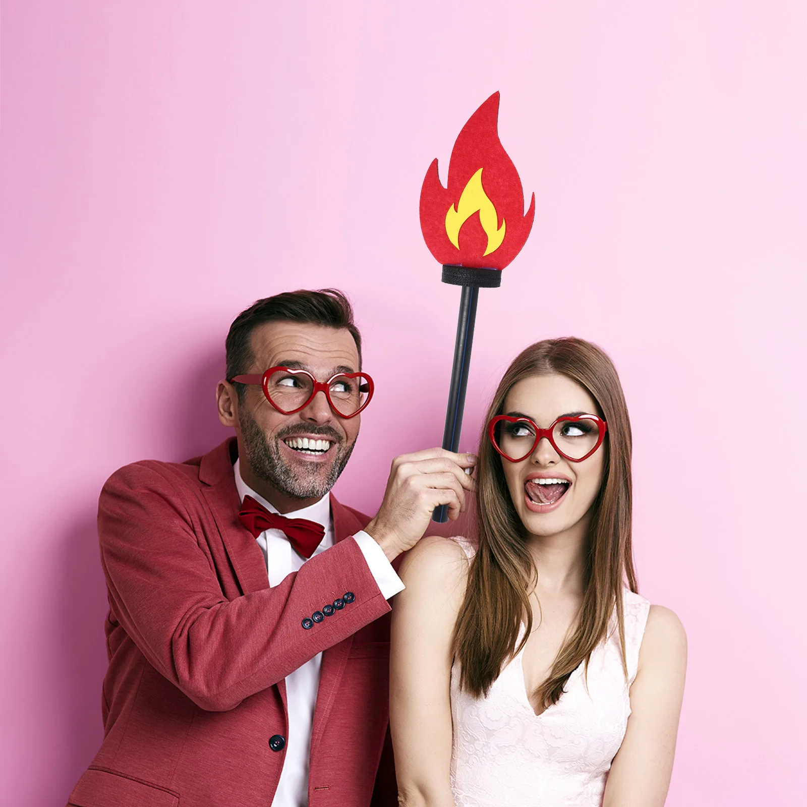 

Artificial Felt Torch Prop Long Torch for Party Performance Celebration Cheering Wand Cosplay Favor Party Toys