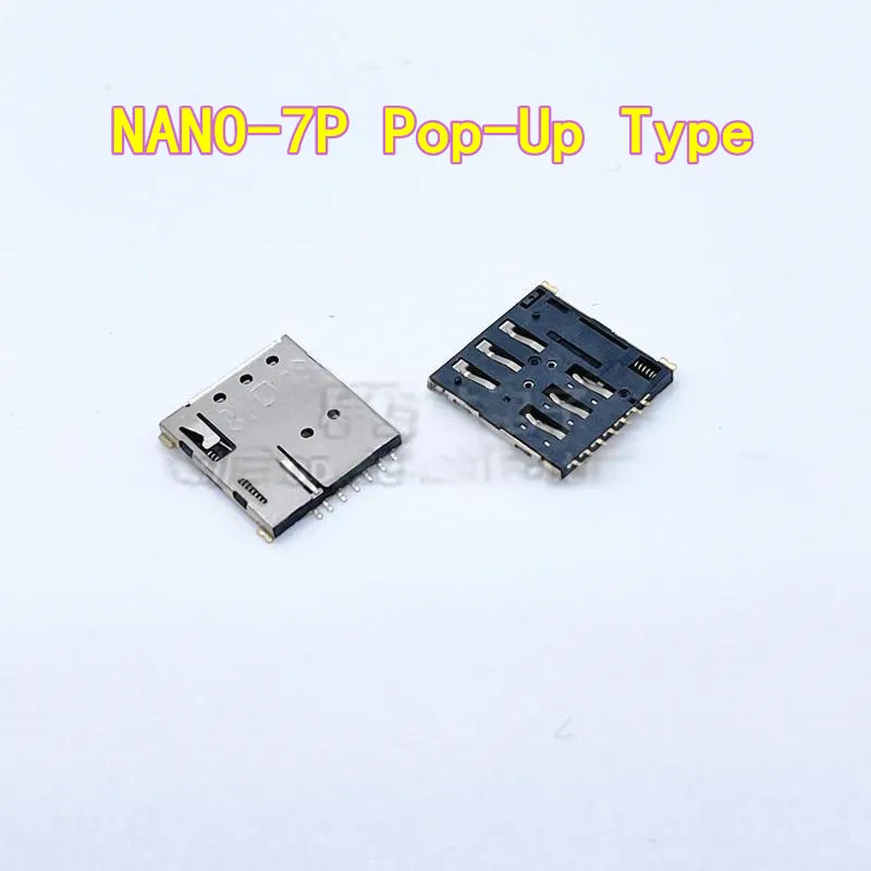 10PCS Nano SIM Card Holder - Small/Micro SIM, Slide/Flip/Pop-up Type, 6P/7P for Mobile Phones & Smart Watches