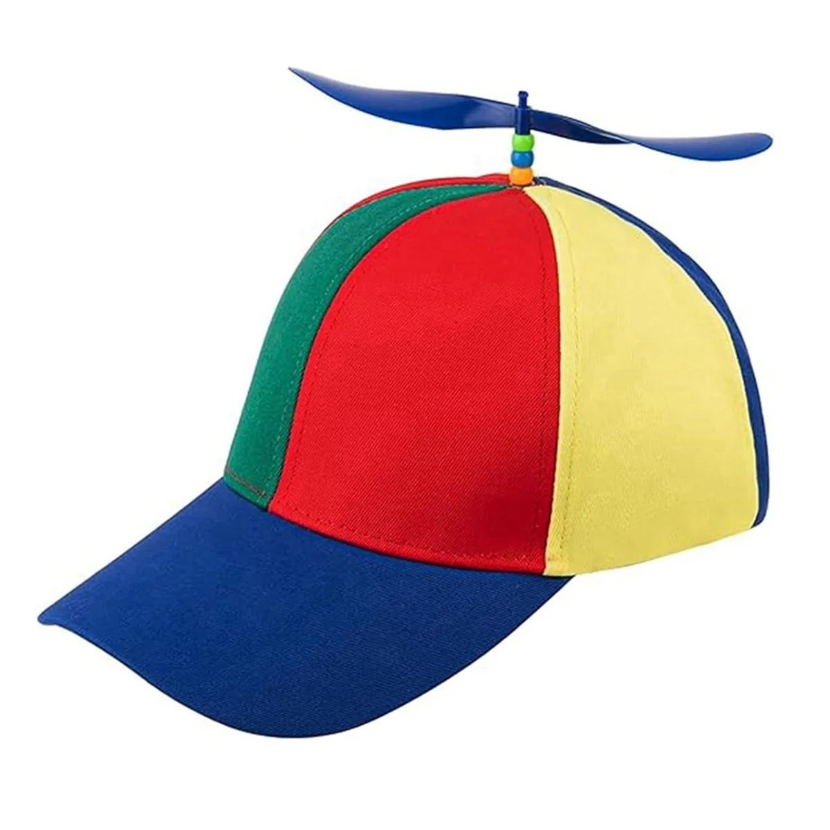 Sombrero de hélice para adultos, sombrero de hélice colorido, sombrero de helicóptero con hélice, sombrero de protección solar de verano