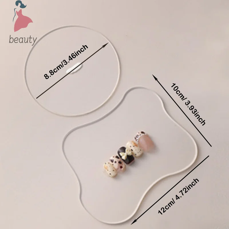 다기능 디스플레이 보드 도구 네일 아트 아크릴 투명 표시 선반 설정 원형 불규칙한 아크릴 컬러 팔레트