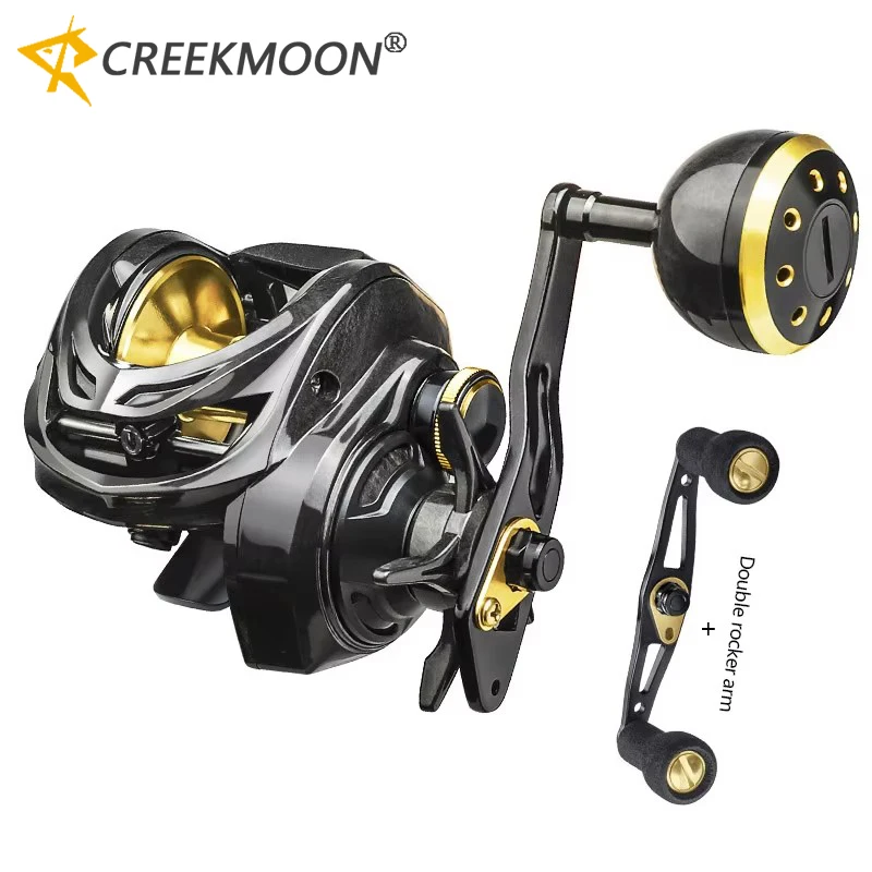 Carrete de Pesca de 16 kg de Potencia de Arrastre, Cuerpo de Carbono, Recuperación Ligera, Carrete de Spinning y Baitcasting para Agua Dulce y Salada