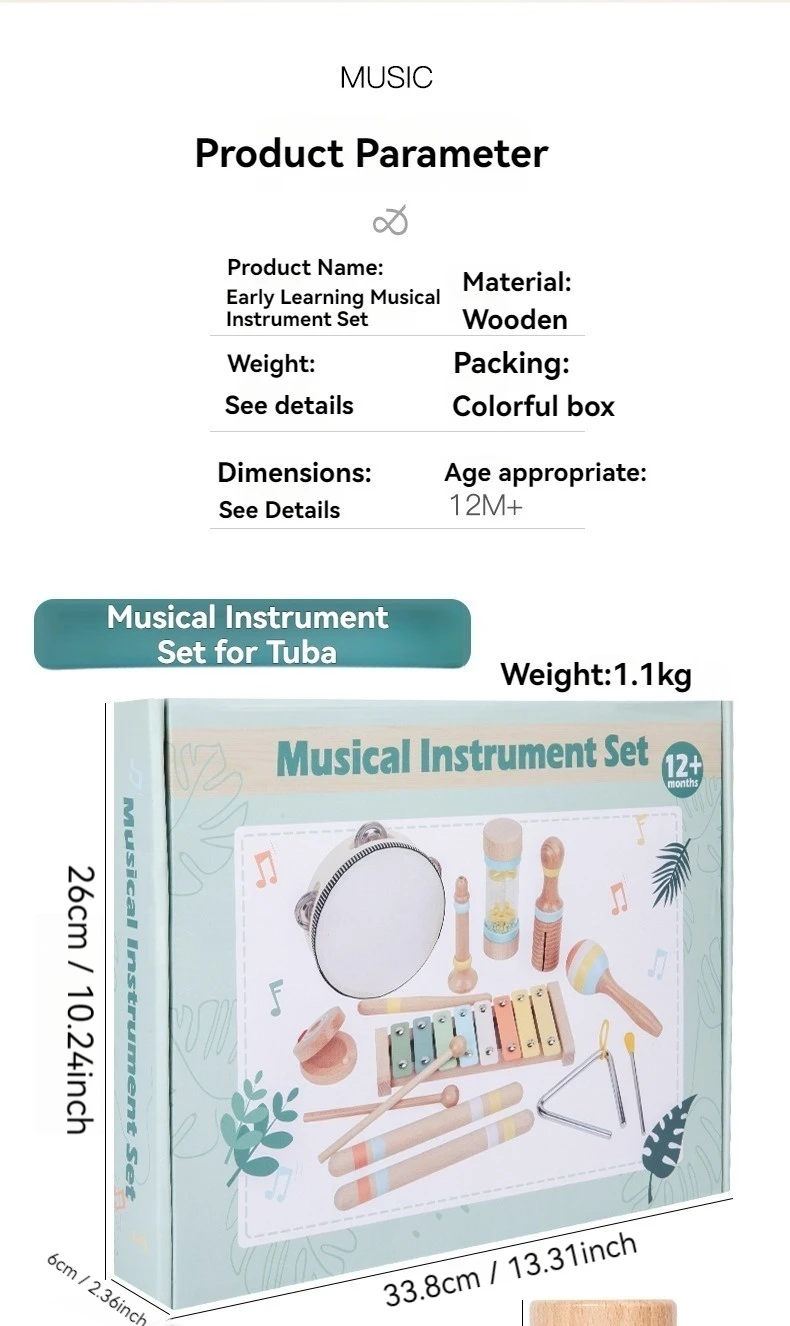Juguete Musical interactivo juguetes de madera instrumentos de percusión para niños juguetes educativos para edades temp