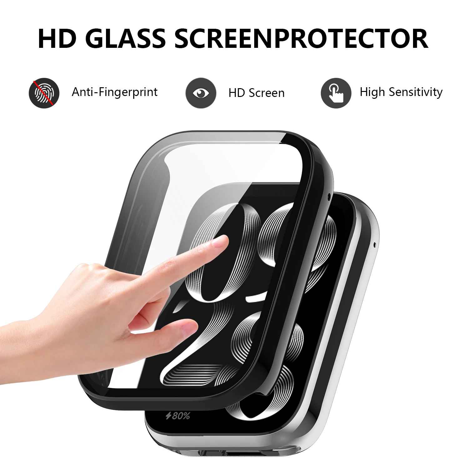 For Xiaomi Mi Band 10 Pro Case 2-in-1 Integrated PC Bumper + Tempered Glass Screen Protector Full Style Protective Cover Shell - view 4