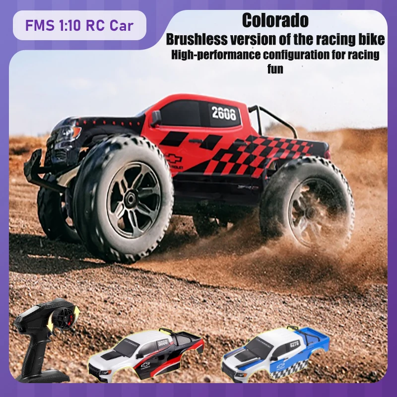 FMS 11021 RC Car 1/10 Brushless 4WD Electric RC Climbing Car 2.4G RC Simulation Colorado Off-Road Vehicle Model Holiday Gifts