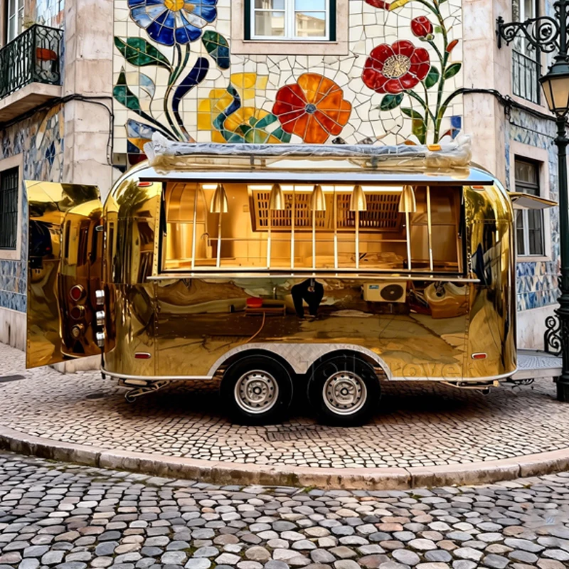 

Unique Custom Trailer Food Truck Hot Dog Pizza Doner Kebab Burger Tacos Fried Chicken Food Trailers for Sale in Usa