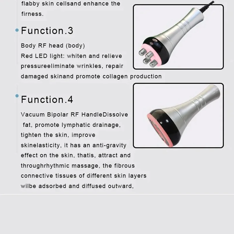 40K Cavitation Lipo Slimming 4 in 1 Facial Care Ultrasonic Liposuction Cavitation Machine Skin Tightening Lifting Muscle Device view 6