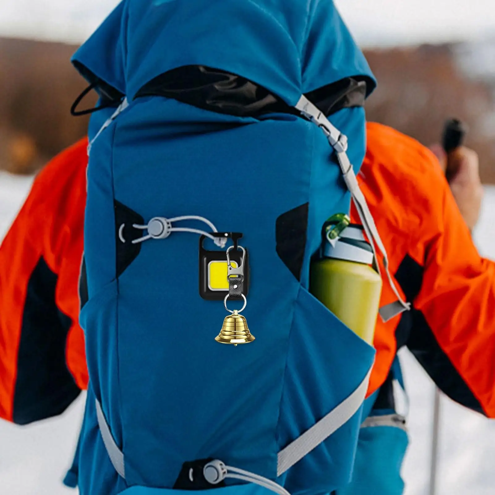 Bear Bells Portable Loud Self Defense Outdoor Camping Alarm Bear Bell Whistle For Protection Warning Men Women Backpacking