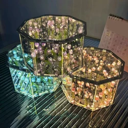 DIY Tulip 20 Flower Sea Cube Three-Dimensional Small Night Lamp Material Package For Girlfriend Couple Girlfriends