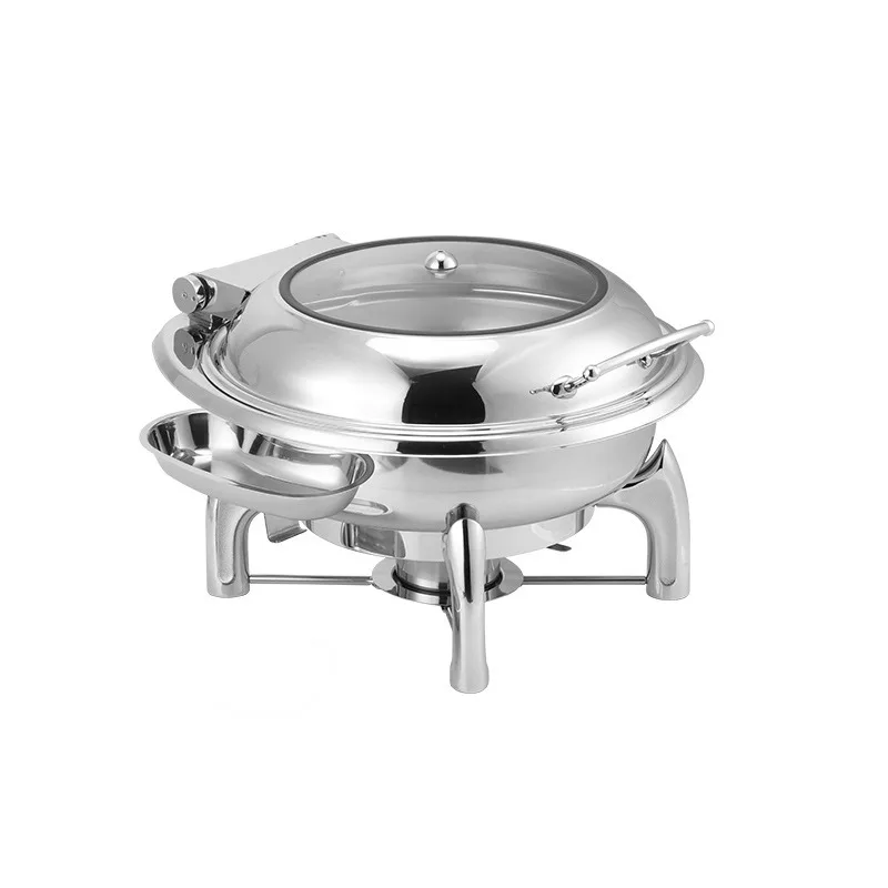 

Restaurant food thickening clamshell hydraulic visual alcohol electric heating insulation basin