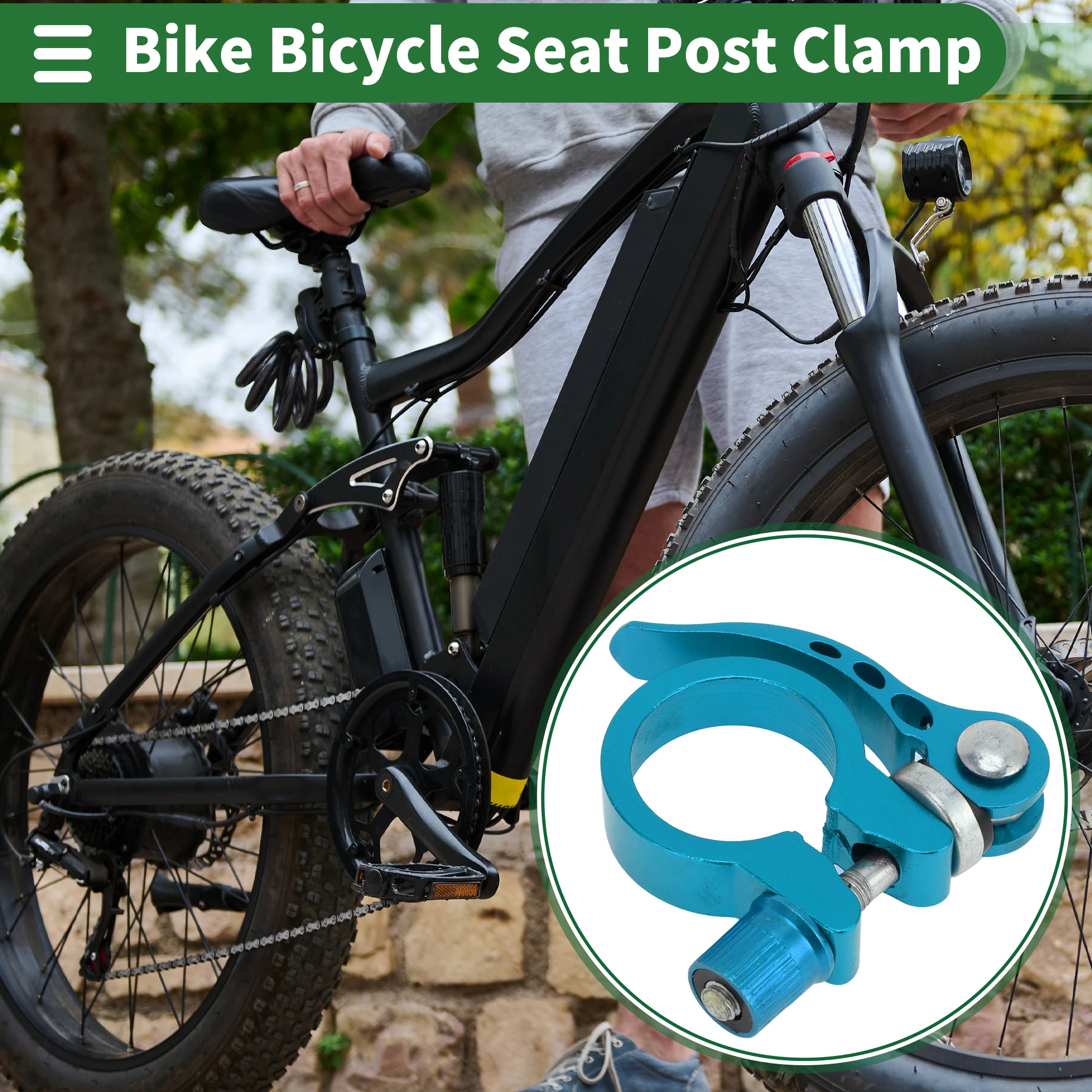 X Autohaux Universal Bike Bike Seat Post Clamp Seatpost Collar، 28.6 مم، إطلاق سريع، سبائك الألومنيوم، أزرق