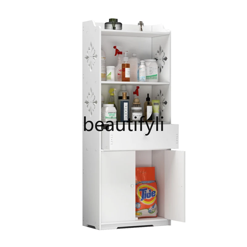 

Toilet floor rack, waterproof bathroom toiletries storage cabinet, washing machine storage rack, toilet side cabinet