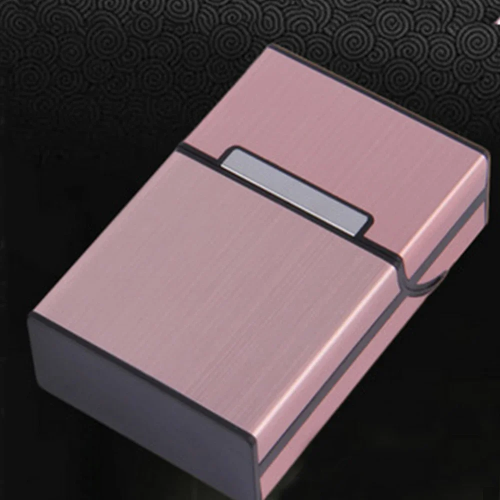 6 Colors Aluminum Alloy Cigarette Box Metal Magnetic Button Cigarette Box for Men Woman Smoking Accessories