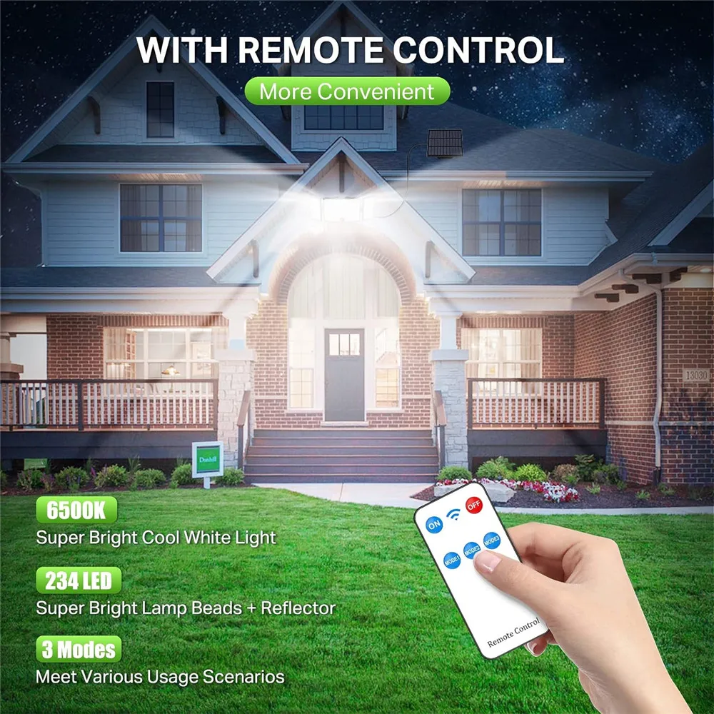 solar led light outdoor garden decoration 234LED Lights With 4 working mode IP65 waterproof Solar Motion Sensor Wall Lamps