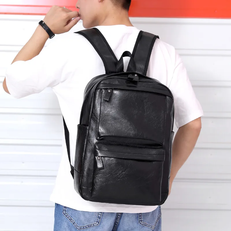 

Fashion Luxury Brand Leather Men Backpack Business Male Laptop Bag Daypacks Large Capacity Travel College School Bag Rucksack